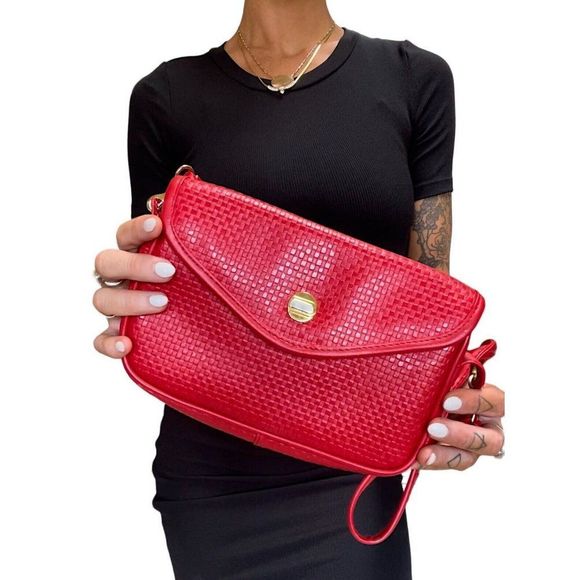 Unbranded Bags Vintage9s Red Micro Checker Gold Cross Body Purse Bag Small Poshmark